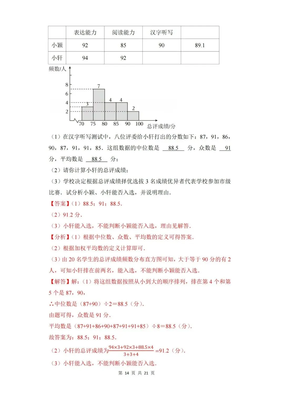 【中考押题】2026年上海市中考数学考前押题卷和答案-第20张图片-四季读书网