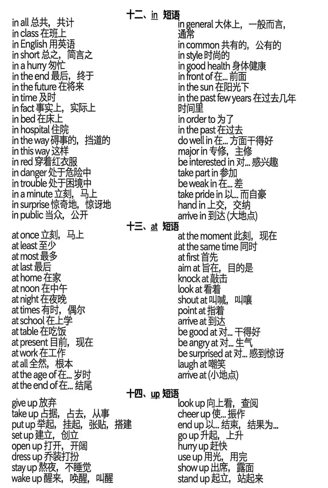精选中考英语必考短语(高效背诵清单)-第3张图片-四季读书网 精选中考英语必考短语(高效背诵清单)-第3张图片-四季读书网