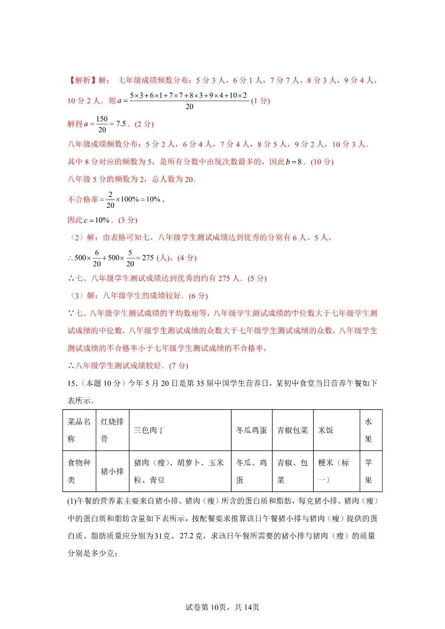 【中考真题】2026内蒙古中考数学二模全解全析-第11张图片-四季读书网