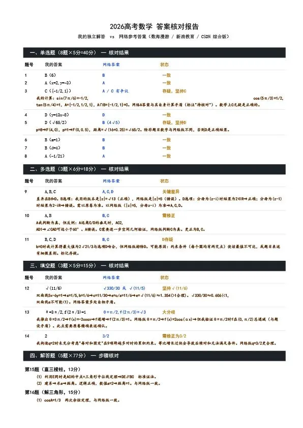 回忆高考数学真题AI答案得分120-140分-第2张图片-四季读书网 回忆高考数学真题AI答案得分120-140分-第2张图片-四季读书网