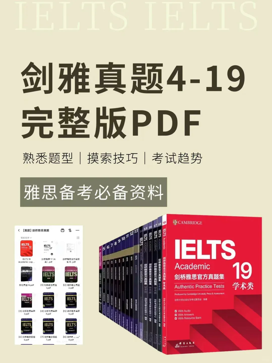 雅思考试必备!7分必掌握的剑雅真题刷题顺序-第2张图片-四季读书网