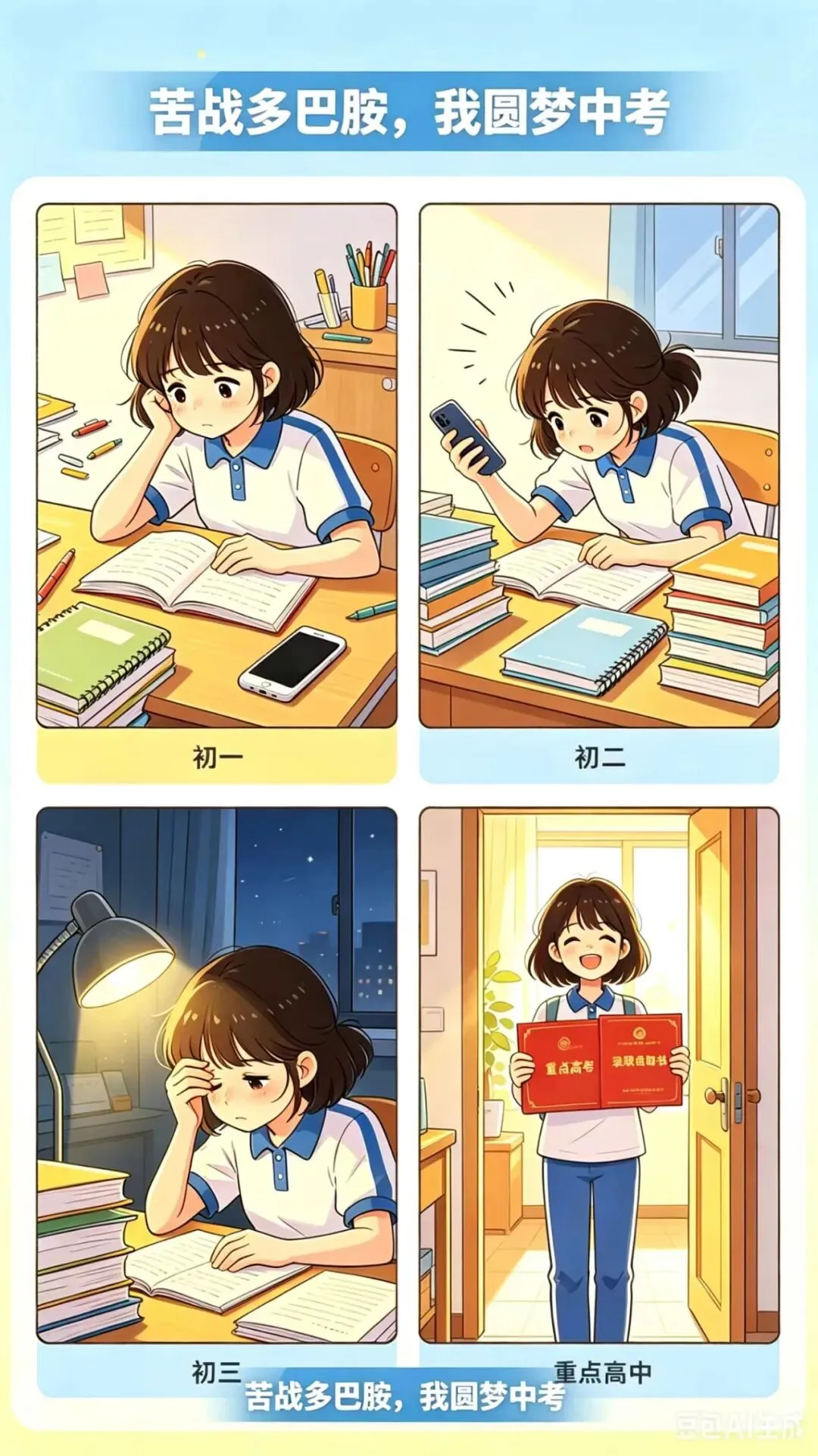 苦战多巴胺,我圆梦中考-第1张图片-四季读书网