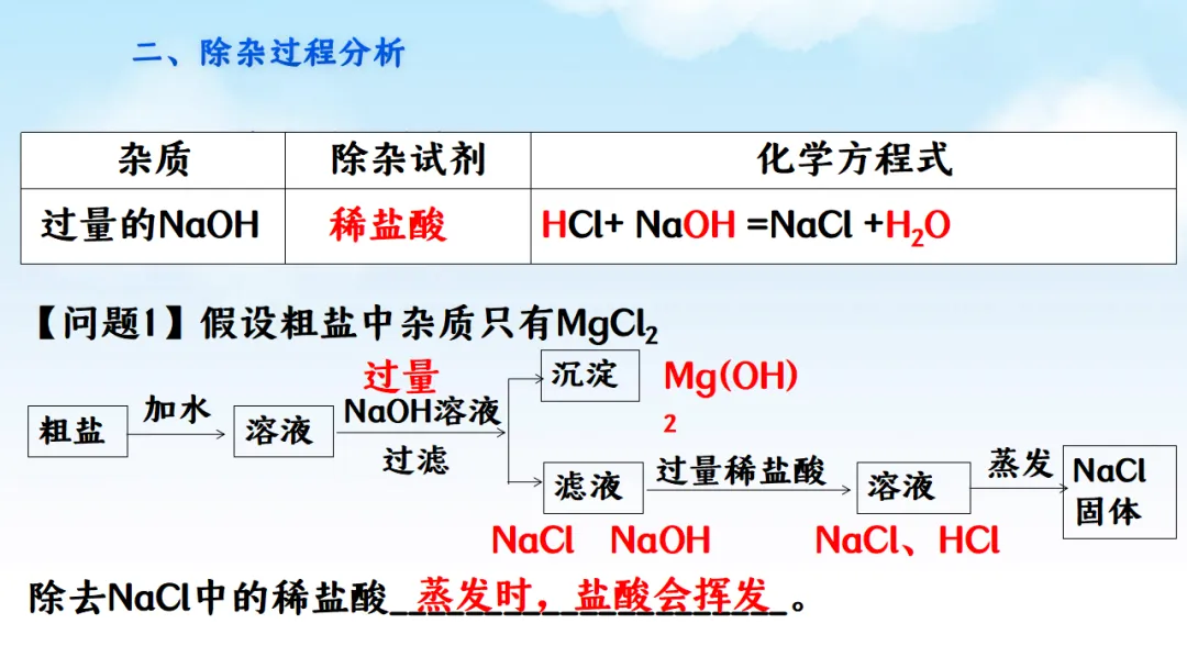 E78 二轮专题复习 决胜中考2026 优质课资源包 初中化学《专题复习---粗盐的可溶性杂质去除--除杂》课件PPT+教学设计Word-第7张图片-四季读书网