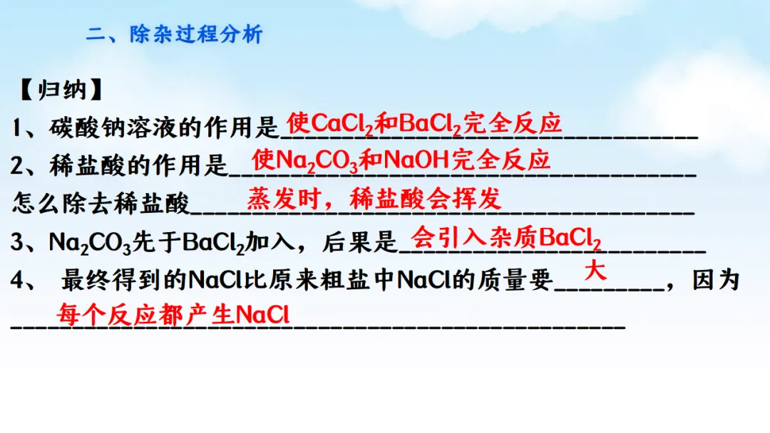 E78 二轮专题复习 决胜中考2026 优质课资源包 初中化学《专题复习---粗盐的可溶性杂质去除--除杂》课件PPT+教学设计Word-第16张图片-四季读书网