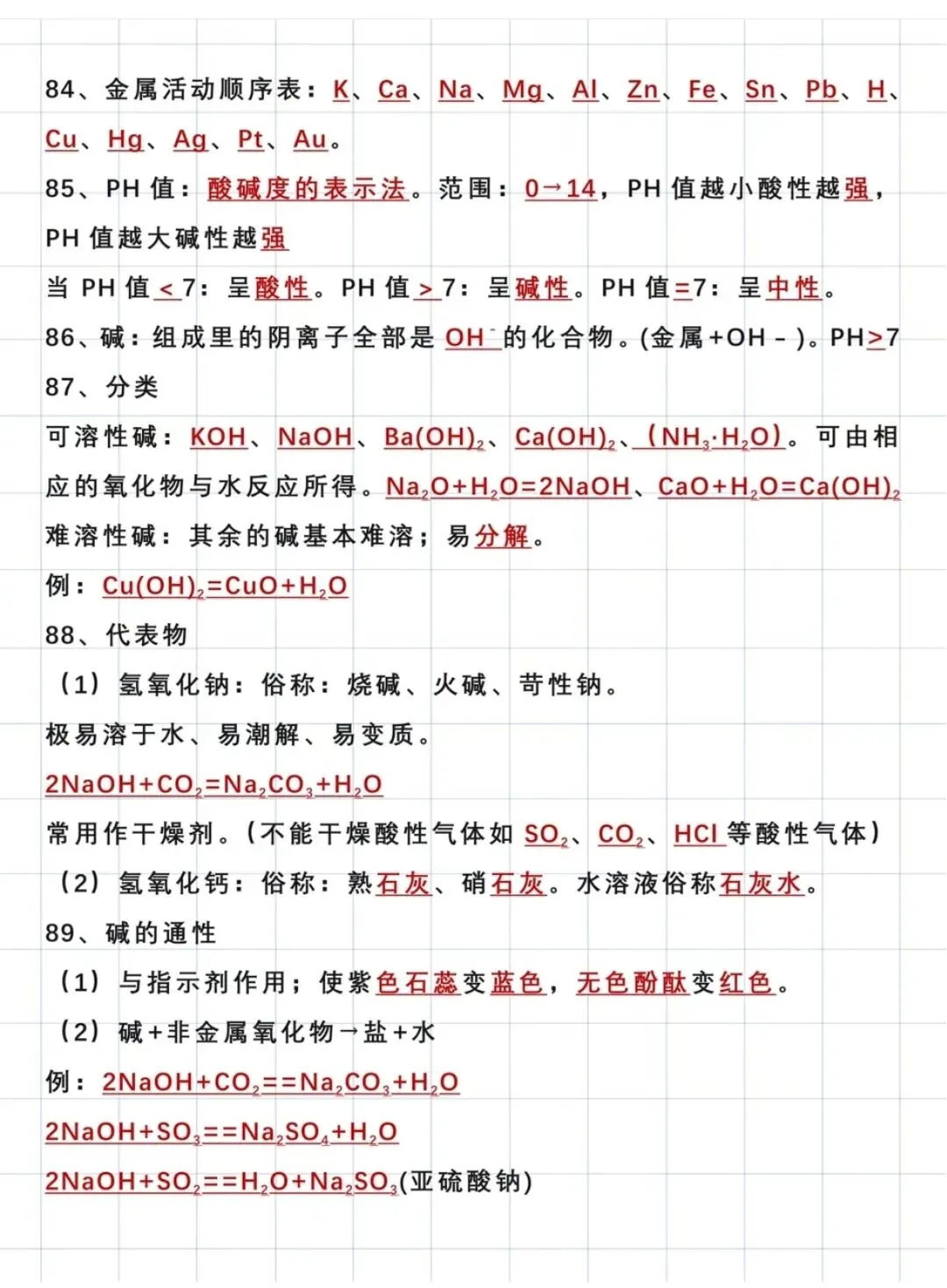 中考化学94个核心考点,赶紧收藏-第10张图片-四季读书网 中考化学94个核心考点,赶紧收藏-第10张图片-四季读书网