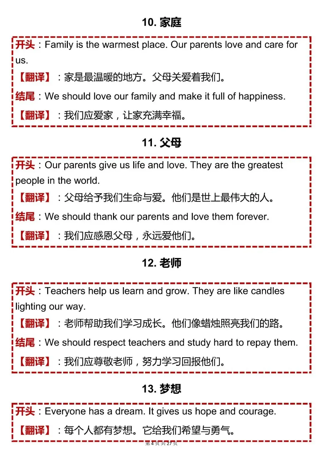 中考英语必背【100 篇初中英语作文开头 + 结尾:覆盖全话题】,可打印 快收藏-第5张图片-四季读书网 中考英语必背【100 篇初中英语作文开头 + 结尾:覆盖全话题】,可打印 快收藏-第5张图片-四季读书网