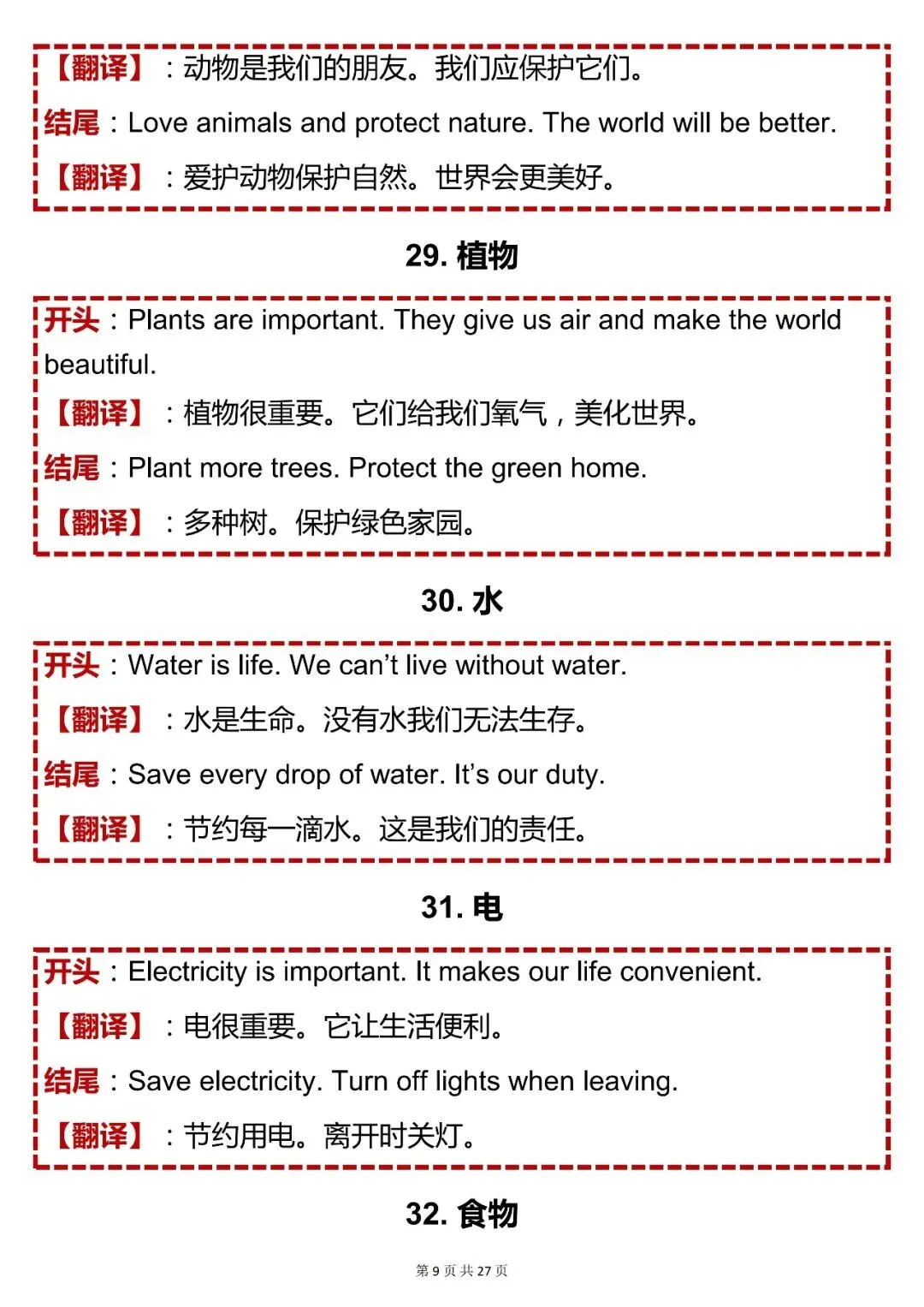 中考英语必背【100 篇初中英语作文开头 + 结尾:覆盖全话题】,可打印 快收藏-第10张图片-四季读书网 中考英语必背【100 篇初中英语作文开头 + 结尾:覆盖全话题】,可打印 快收藏-第10张图片-四季读书网