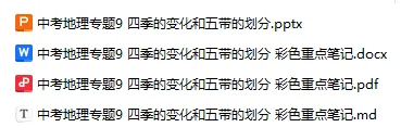 中考地理专题9 四季的变化和五带的划分 彩色重点笔记-第3张图片-四季读书网 中考地理专题9 四季的变化和五带的划分 彩色重点笔记-第3张图片-四季读书网