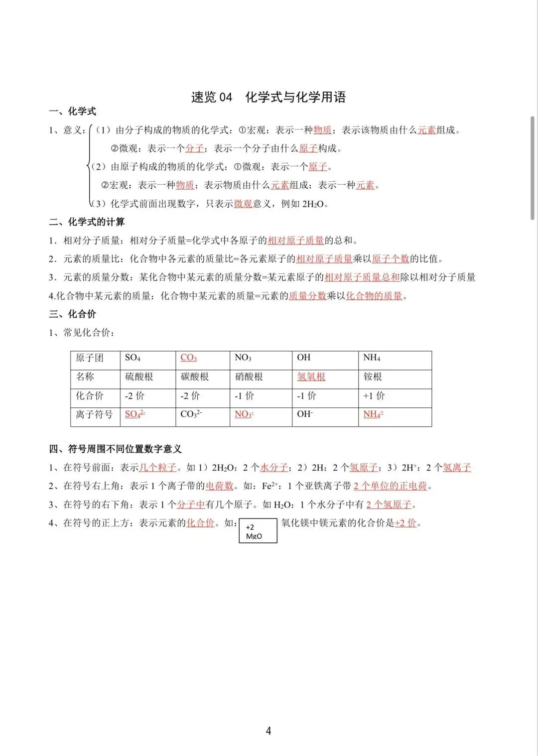 化学中考冲刺复习第二天-第2张图片-四季读书网