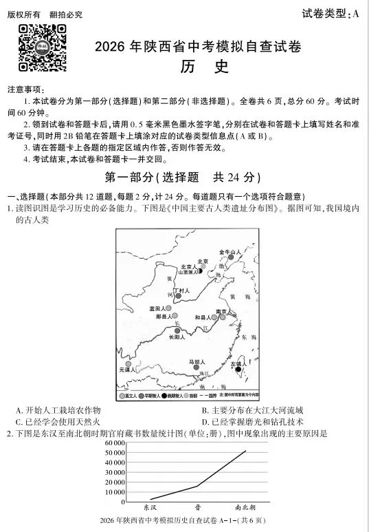 2026年陕西中考模拟卷系列~~-第10张图片-四季读书网