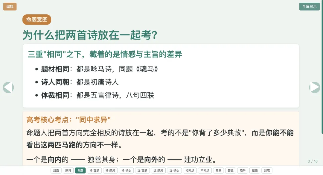 【周二】新高三教师,讲高考古代诗歌真题,就用这个课件(含讲授文档+html课件)-第5张图片-四季读书网 【周二】新高三教师,讲高考古代诗歌真题,就用这个课件(含讲授文档+html课件)-第5张图片-四季读书网
