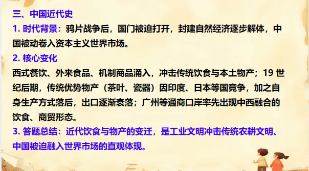 中考历史·专项突破【饮食文化、物产流通与全球贸易】-第14张图片-四季读书网
