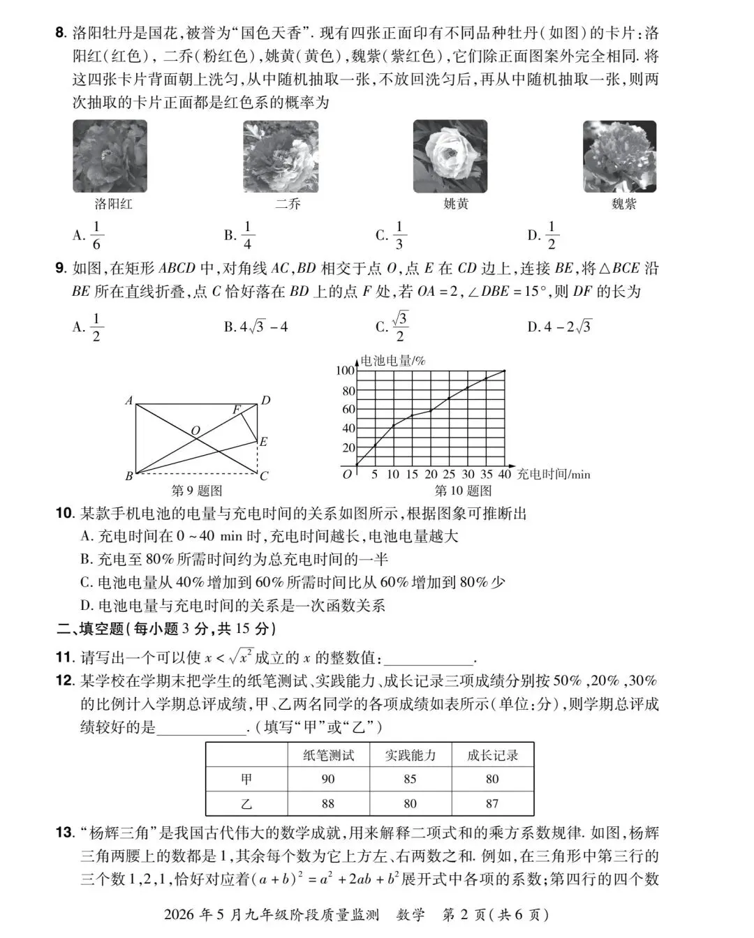 【中考三模】2026年名校大联(7科全)试卷及答案 文末下载-第2张图片-四季读书网