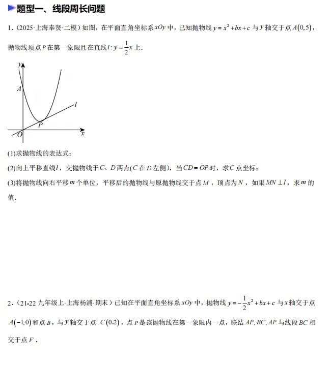 2026年上海市中考数学押题—解答题24-第1张图片-四季读书网