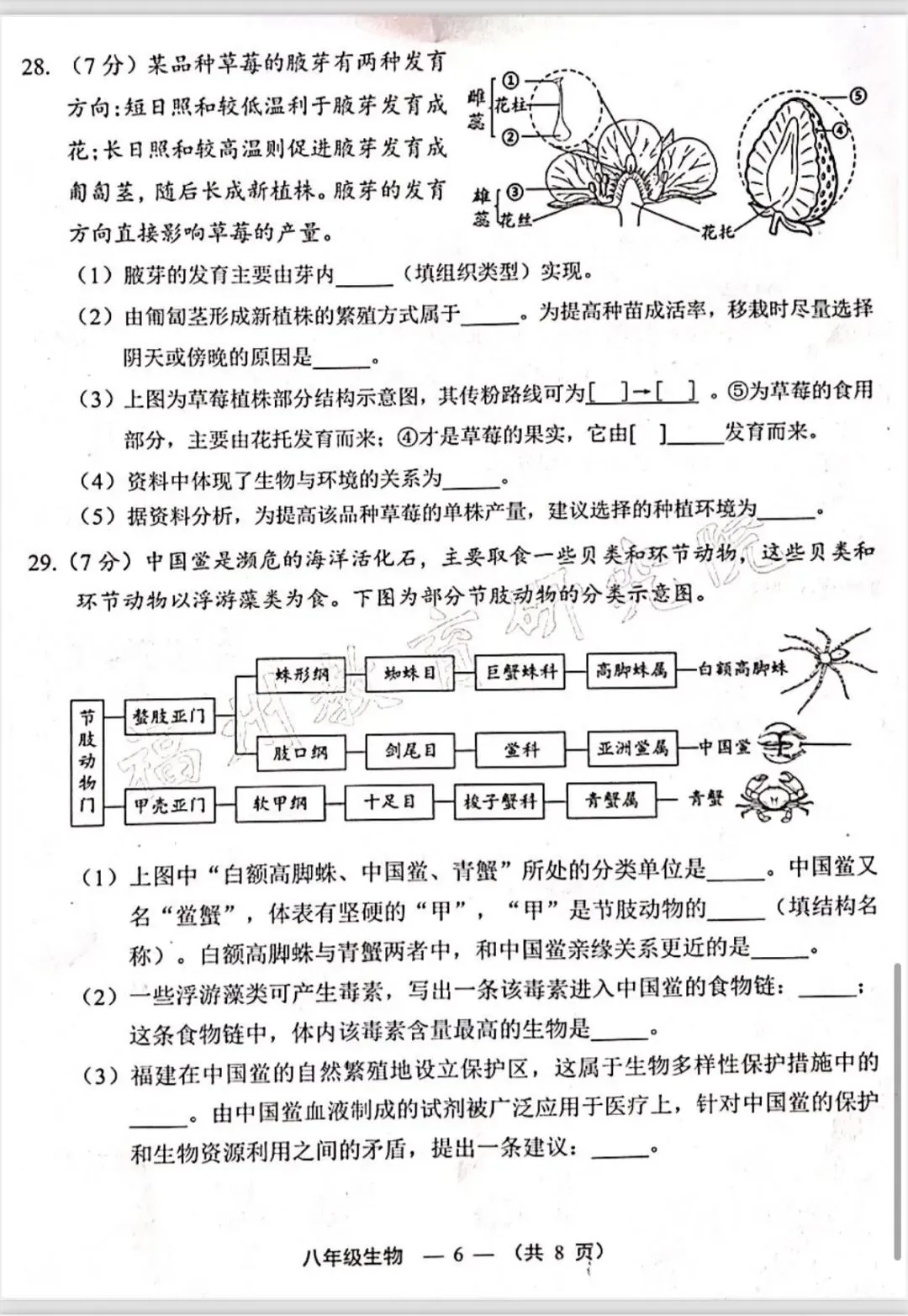2026年福建福州市质检真题+答案-第6张图片-四季读书网