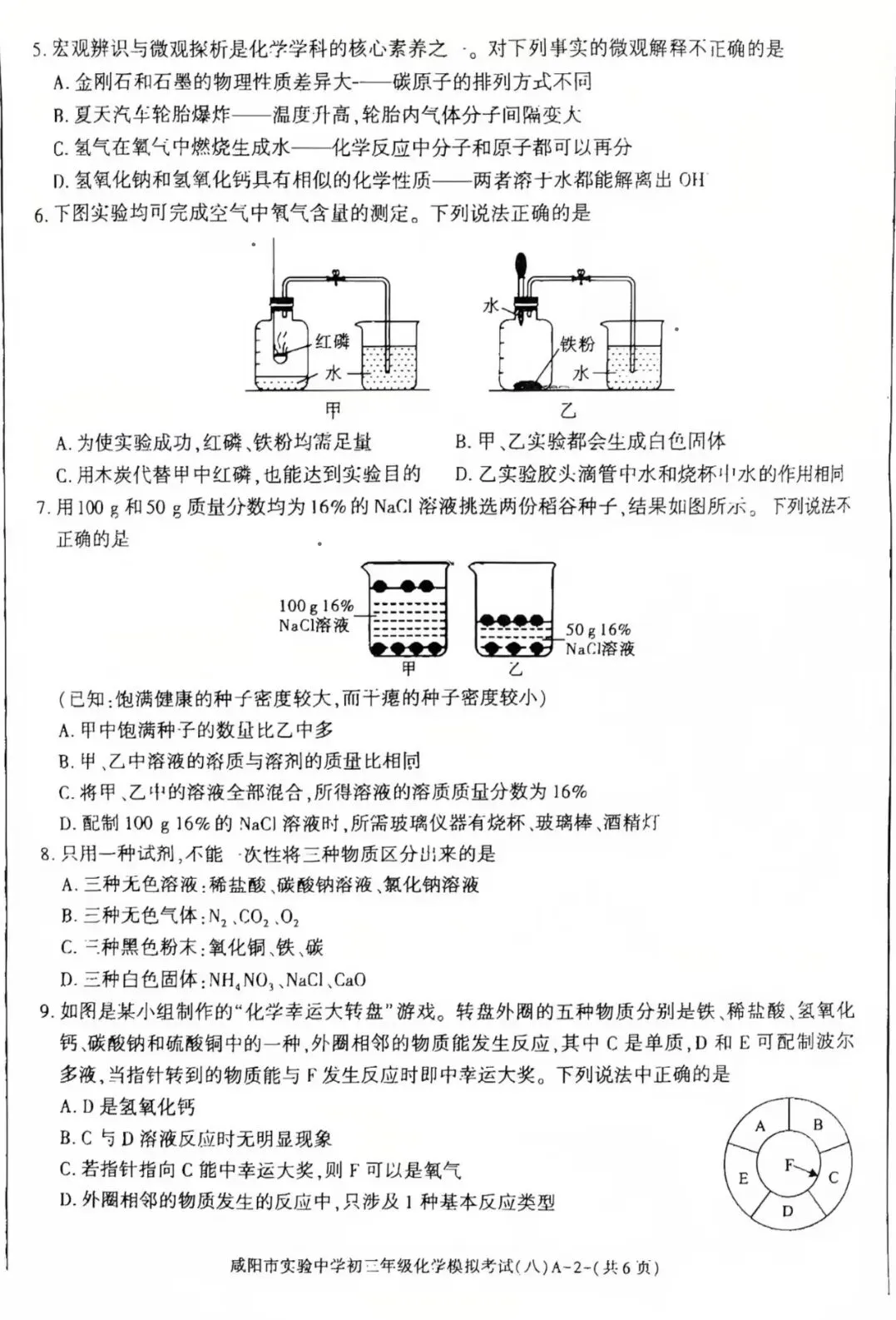 2026届咸阳市实验中学初三年级模拟考试(八)8各科试题及答案-第3张图片-四季读书网 2026届咸阳市实验中学初三年级模拟考试(八)8各科试题及答案-第3张图片-四季读书网