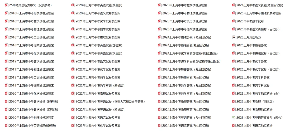 近8年上海中考全科真题及解析汇编(2018-2025)-第2张图片-四季读书网 近8年上海中考全科真题及解析汇编(2018-2025)-第2张图片-四季读书网