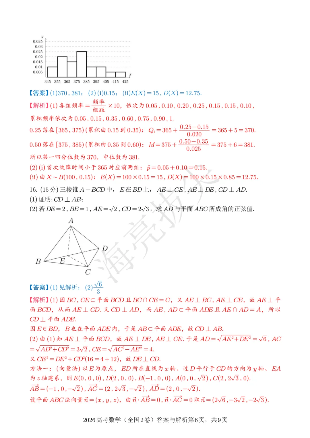 拿捏高考考点!2026新高考II卷数学真题 & 难度细目表来了!-第8张图片-四季读书网