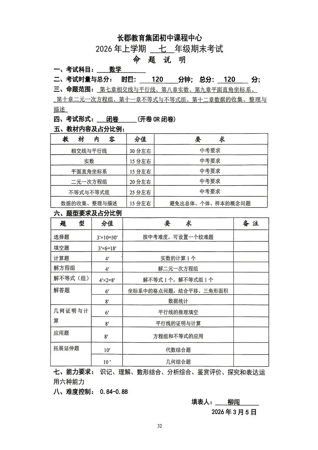 0元领!长沙初一往年期末真题汇总!-第8张图片-四季读书网