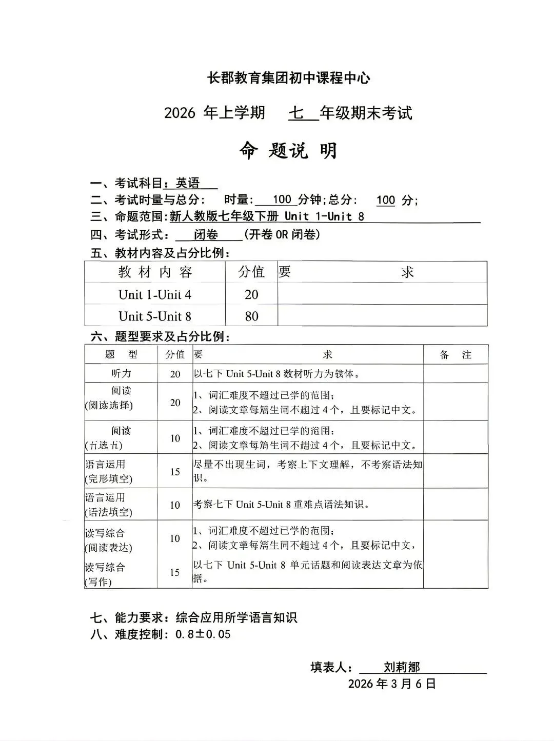 0元领!长沙初一往年期末真题汇总!-第12张图片-四季读书网