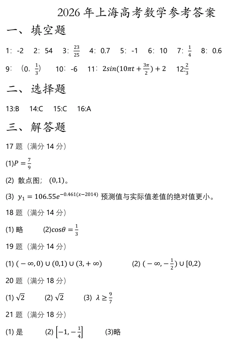 回忆版2026上海高考试卷附其他学习资料-第7张图片-四季读书网 回忆版2026上海高考试卷附其他学习资料-第7张图片-四季读书网