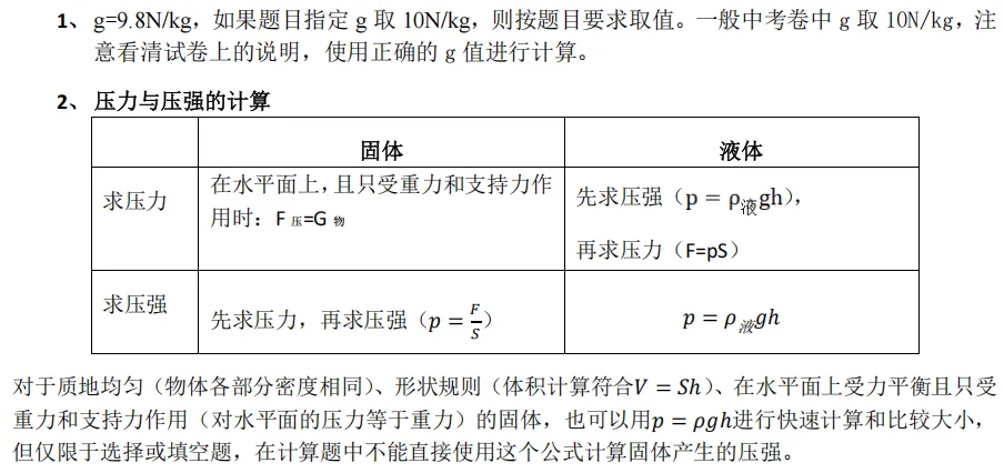 物理中考复习——八年级公式与计算-第6张图片-四季读书网