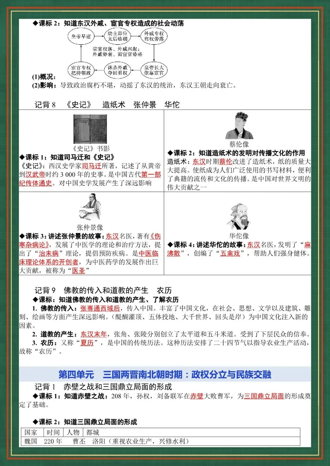 2026 春人教版中考历史知识点总结(背诵版+默写版)(电子版可打印)-第8张图片-四季读书网 2026 春人教版中考历史知识点总结(背诵版+默写版)(电子版可打印)-第8张图片-四季读书网