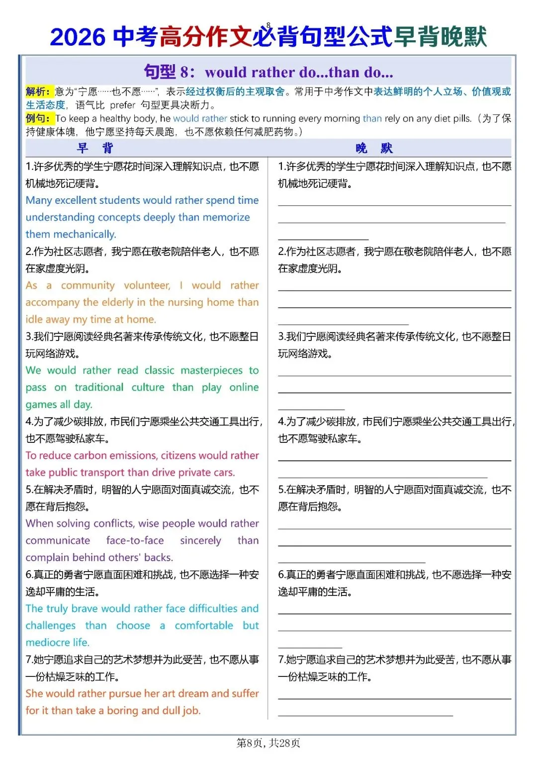 中考英语高分作文必背句型公式-第9张图片-四季读书网