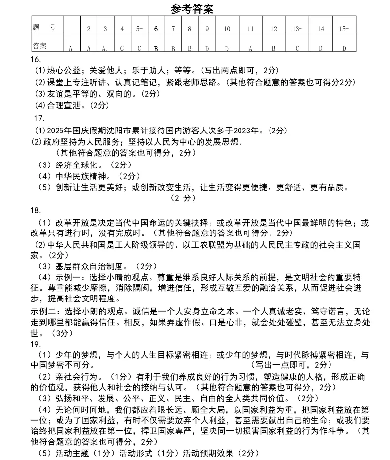 2026年6月锦州实验九年部分三模试卷+答案-第65张图片-四季读书网