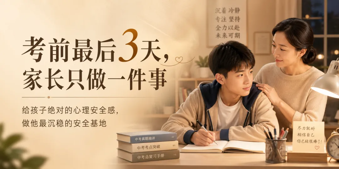 镜心拆解 中考倒计时3天特别篇:考前最后3天,家长只做一件事-第1张图片-四季读书网 镜心拆解 中考倒计时3天特别篇:考前最后3天,家长只做一件事-第1张图片-四季读书网