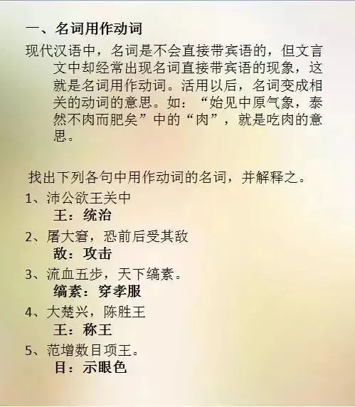 中考文言必备:通假字+词类活用高频考点汇总-第8张图片-四季读书网