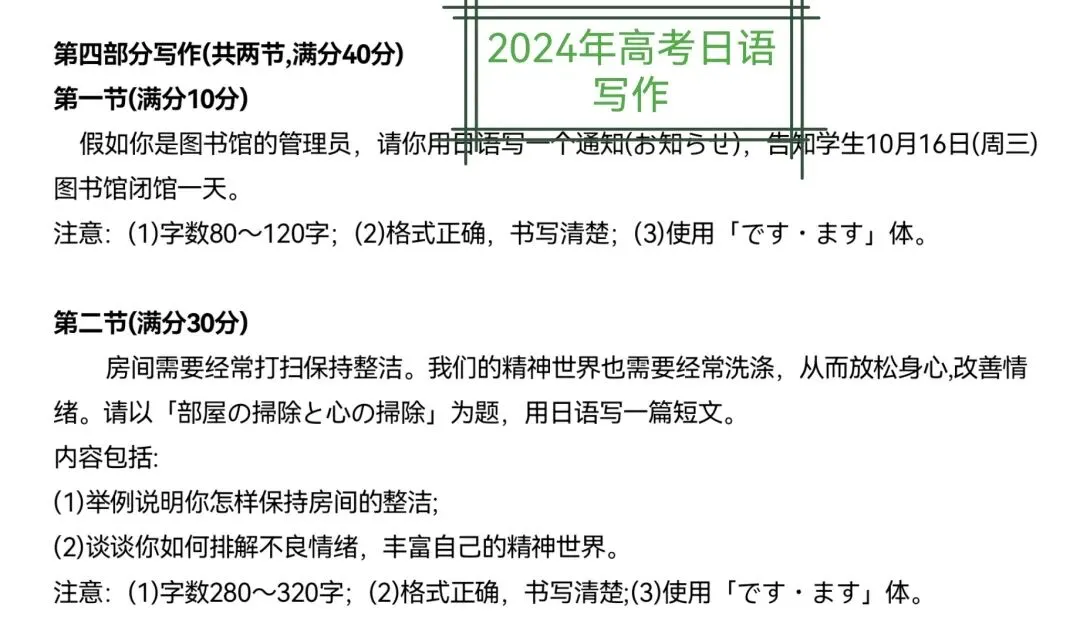 关于高考日语真题写作的几点思考-第1张图片-四季读书网 关于高考日语真题写作的几点思考-第1张图片-四季读书网