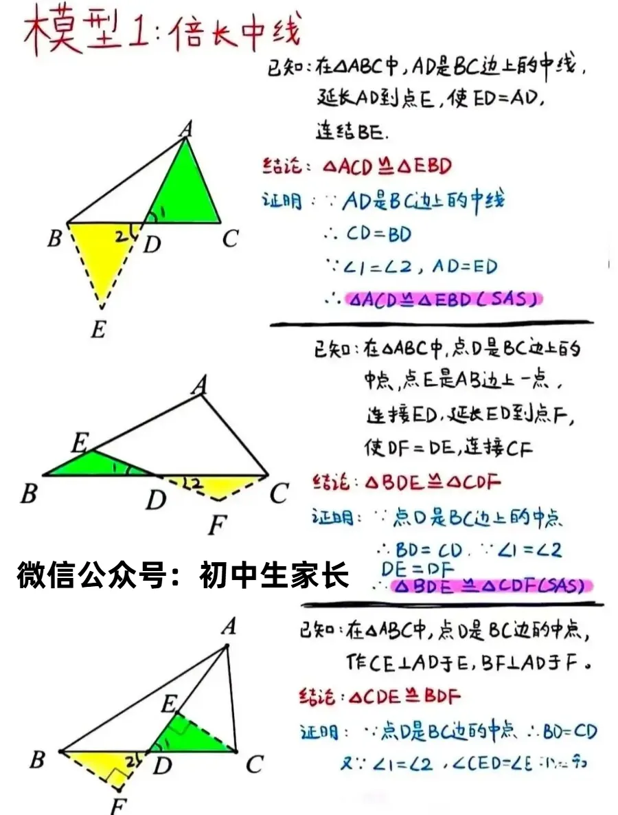 2026年中考数学几何9大模型,吃透秒杀压轴题!(可打印)-第2张图片-四季读书网 2026年中考数学几何9大模型,吃透秒杀压轴题!(可打印)-第2张图片-四季读书网