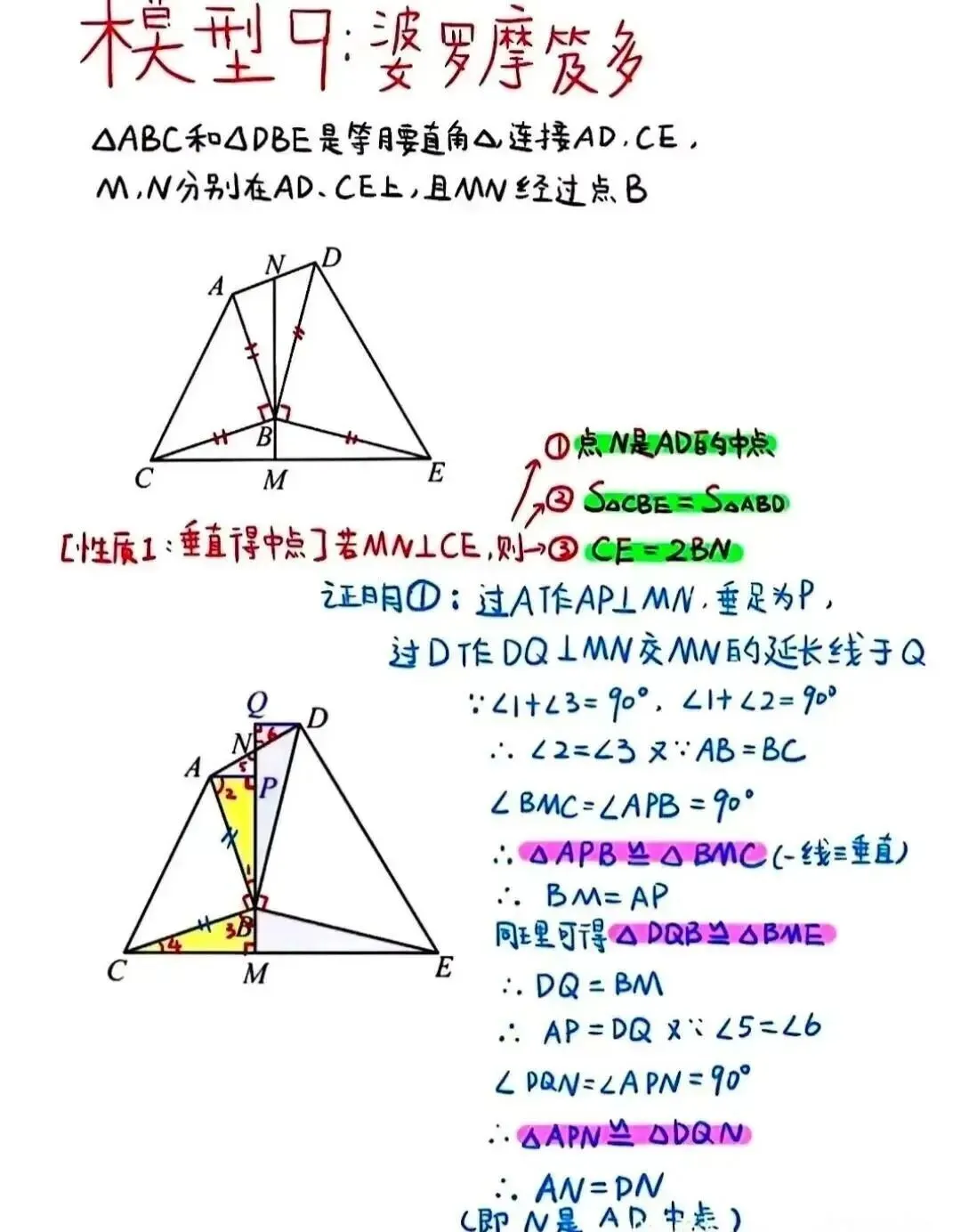 2026年中考数学几何9大模型,吃透秒杀压轴题!(可打印)-第12张图片-四季读书网 2026年中考数学几何9大模型,吃透秒杀压轴题!(可打印)-第12张图片-四季读书网