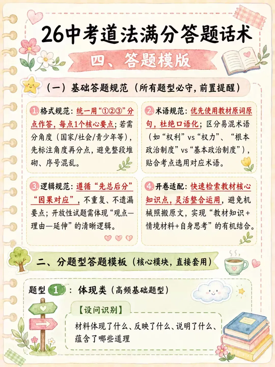 26中考道法满分答题话术-第1张图片-四季读书网