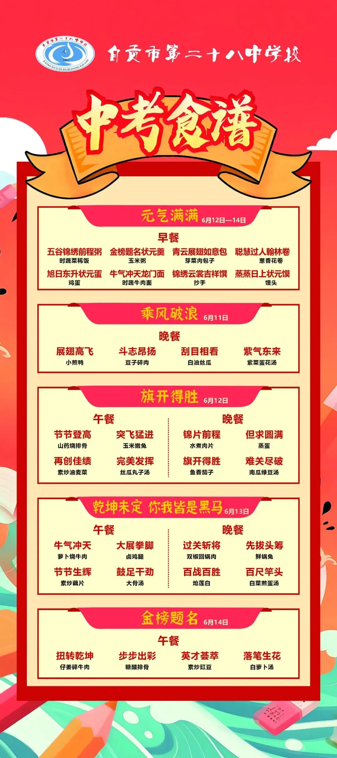 以“食”蓄力,中考夺魁 | 28中考食谱.-第1张图片-四季读书网