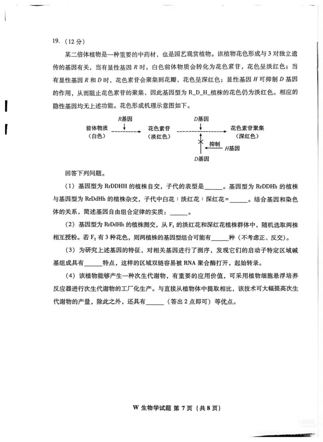 2026年安徽省高考生物真题原版-第6张图片-四季读书网 2026年安徽省高考生物真题原版-第6张图片-四季读书网