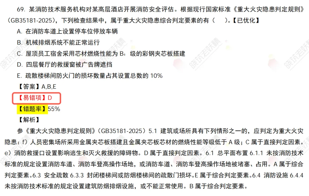 近5年真题大数据跑出来的“错题王”!错题率91.7%,消防考生必刷!-第6张图片-四季读书网 近5年真题大数据跑出来的“错题王”!错题率91.7%,消防考生必刷!-第6张图片-四季读书网