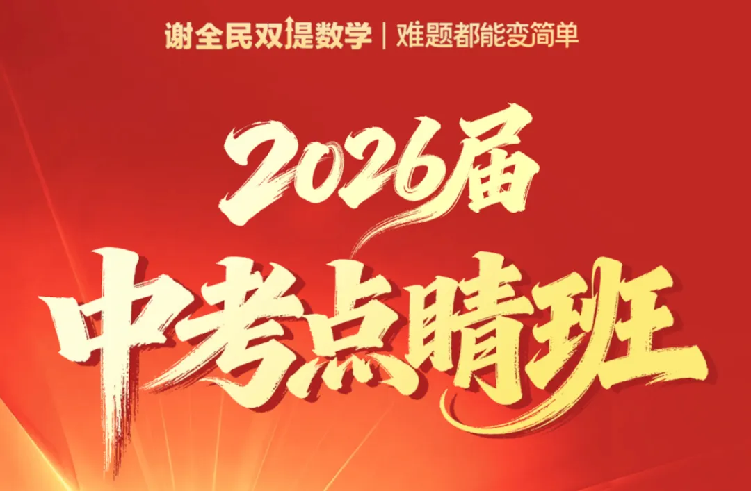 2026届双提中考点睛班:精准押题提分,扫清考场隐患-第1张图片-四季读书网 2026届双提中考点睛班:精准押题提分,扫清考场隐患-第1张图片-四季读书网