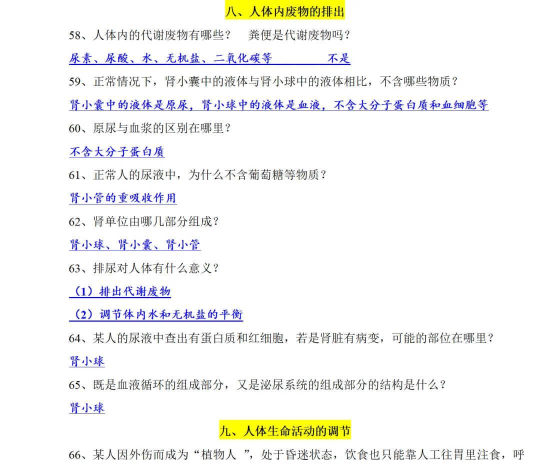 中考生物复习重要考点80问,要的拿走-第11张图片-四季读书网 中考生物复习重要考点80问,要的拿走-第11张图片-四季读书网