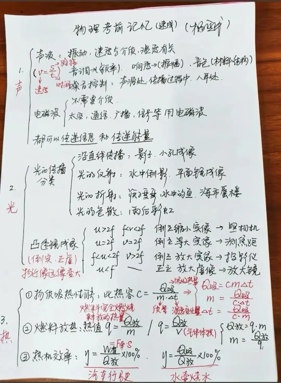 中考【物理】考前速记-第1张图片-四季读书网