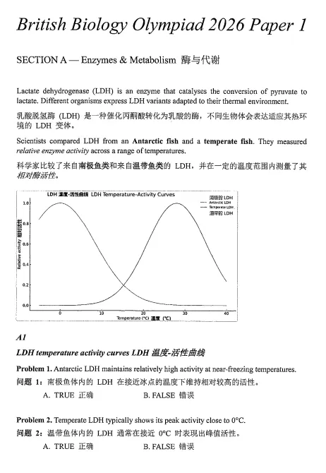 BBO&USABO竞赛真题及答案解析(2005年-2026年)高清电子版可领取!-第8张图片-四季读书网 BBO&USABO竞赛真题及答案解析(2005年-2026年)高清电子版可领取!-第8张图片-四季读书网