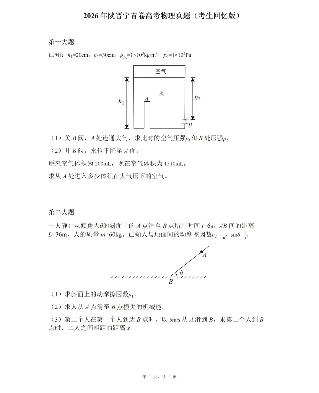 【真题】2026届高考全国2卷真题及答案汇总!-第1张图片-四季读书网 【真题】2026届高考全国2卷真题及答案汇总!-第1张图片-四季读书网