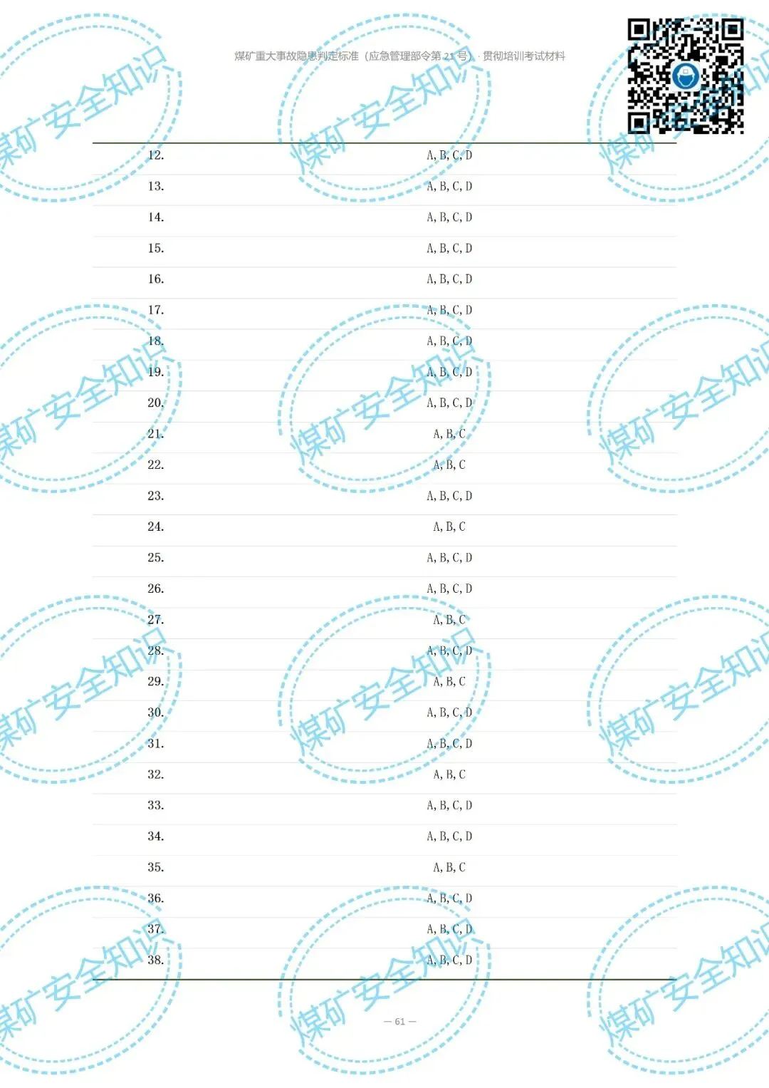 2026年煤矿重大事故隐患判定标准培训考试材料(复习题库 | 模拟考试卷 | 答案与详解)-第71张图片-四季读书网 2026年煤矿重大事故隐患判定标准培训考试材料(复习题库 | 模拟考试卷 | 答案与详解)-第71张图片-四季读书网