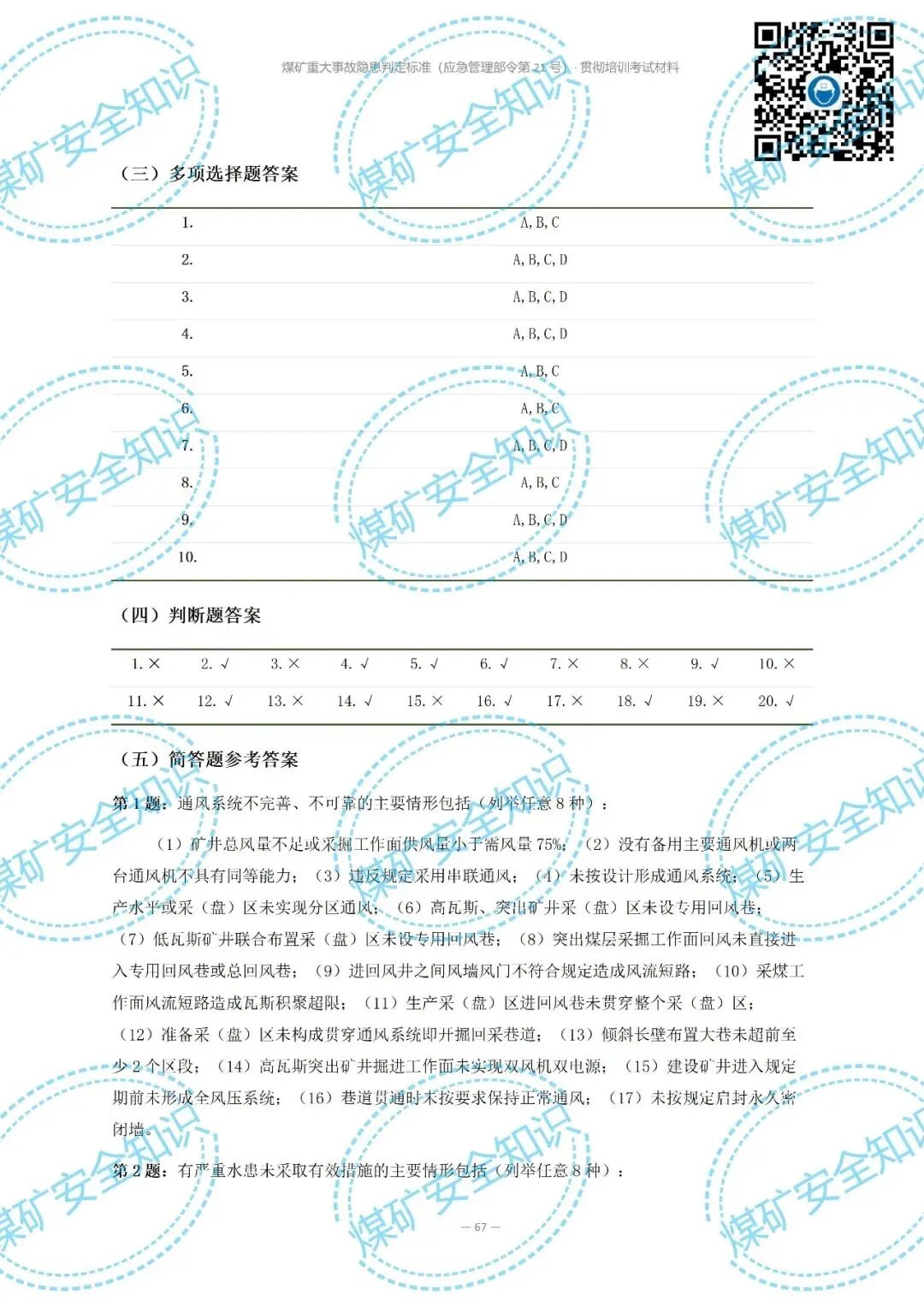2026年煤矿重大事故隐患判定标准培训考试材料(复习题库 | 模拟考试卷 | 答案与详解)-第78张图片-四季读书网 2026年煤矿重大事故隐患判定标准培训考试材料(复习题库 | 模拟考试卷 | 答案与详解)-第78张图片-四季读书网