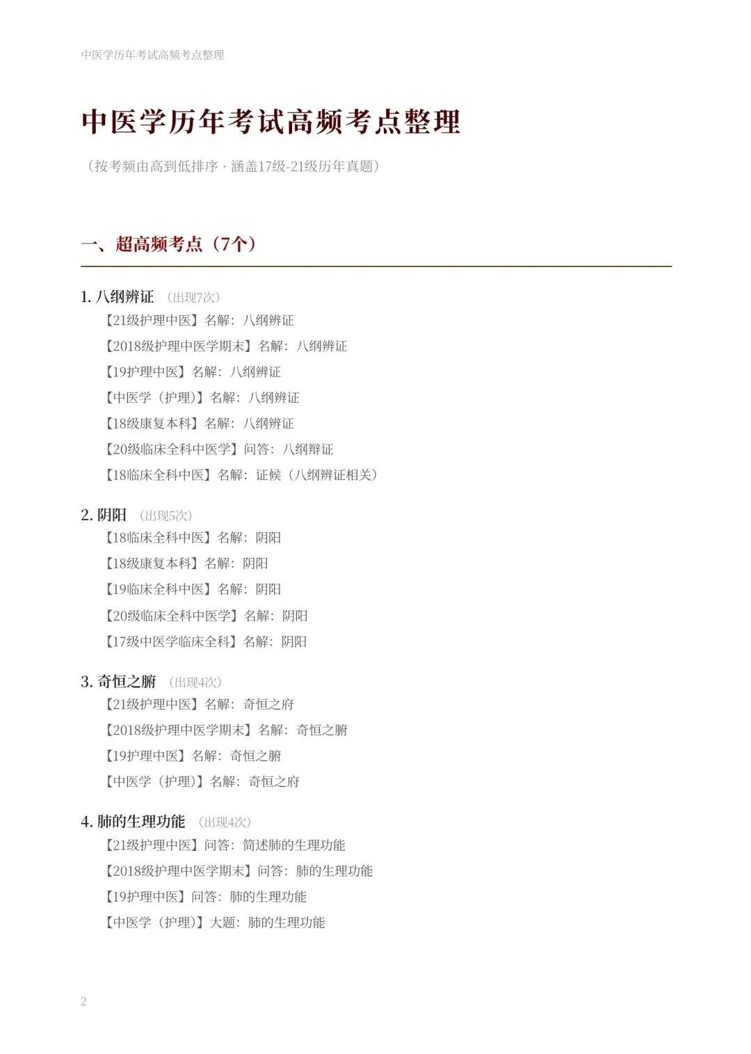 期末复习:中医学历年真题-第2张图片-四季读书网