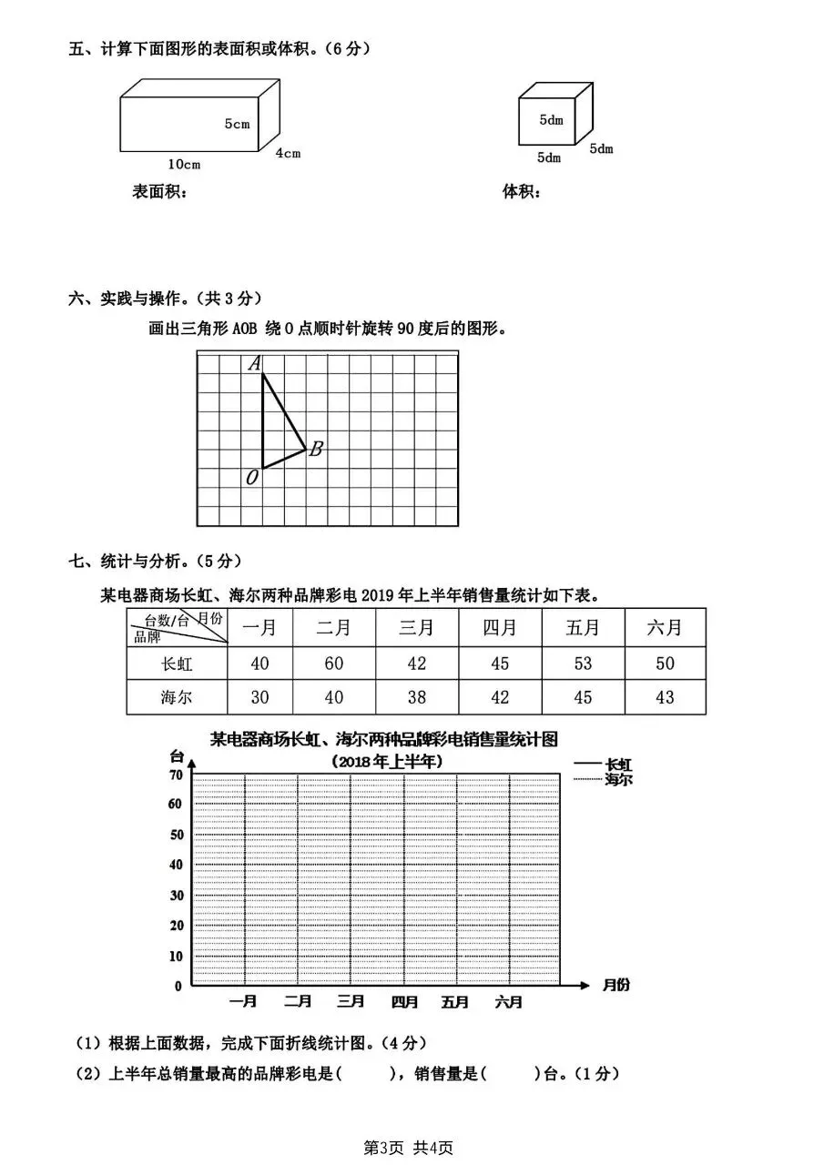新版五年级下册数学人教版:期末【名校真题卷·拔高测试卷·达标测试卷】共五套 含解析-第11张图片-四季读书网 新版五年级下册数学人教版:期末【名校真题卷·拔高测试卷·达标测试卷】共五套 含解析-第11张图片-四季读书网