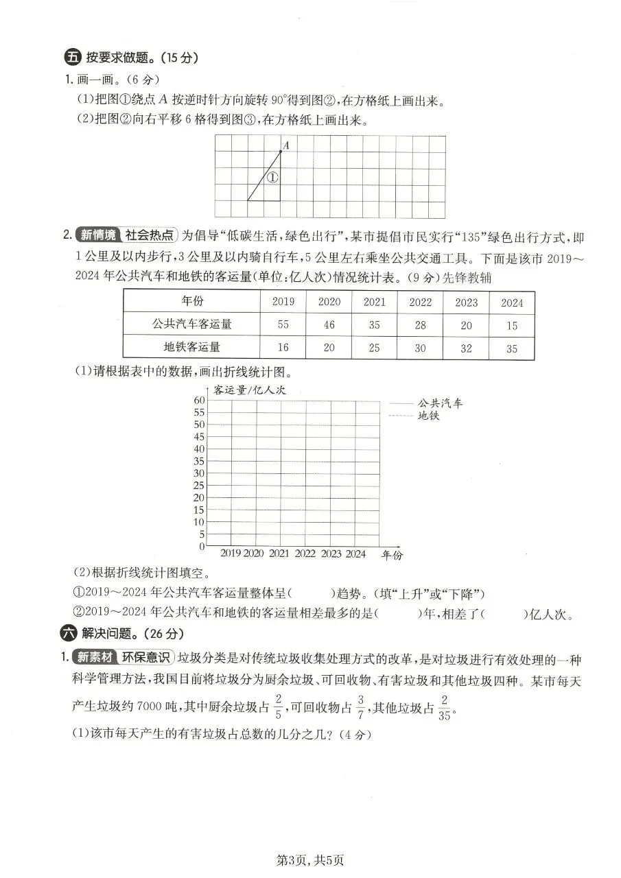 新版五年级下册数学人教版:期末【名校真题卷·拔高测试卷·达标测试卷】共五套 含解析-第19张图片-四季读书网 新版五年级下册数学人教版:期末【名校真题卷·拔高测试卷·达标测试卷】共五套 含解析-第19张图片-四季读书网