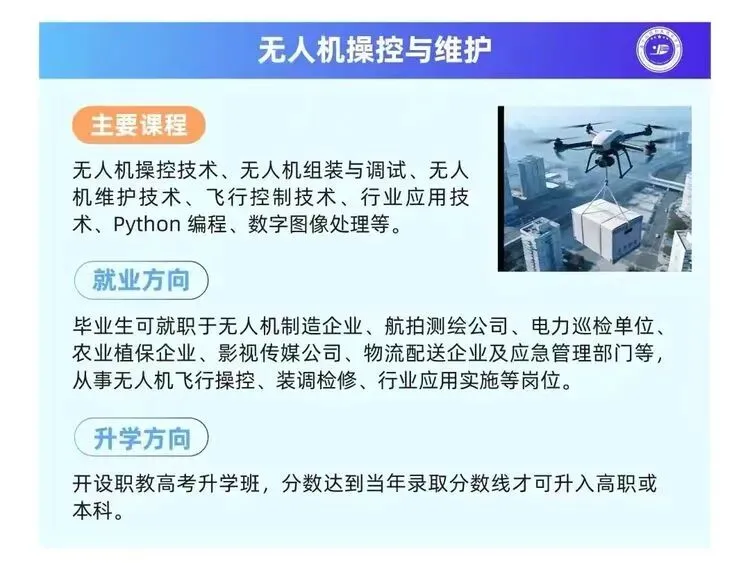 中考择校别盲目!无人机操控与维护专业,低空经济风口专业,就业升学双通道-第4张图片-四季读书网