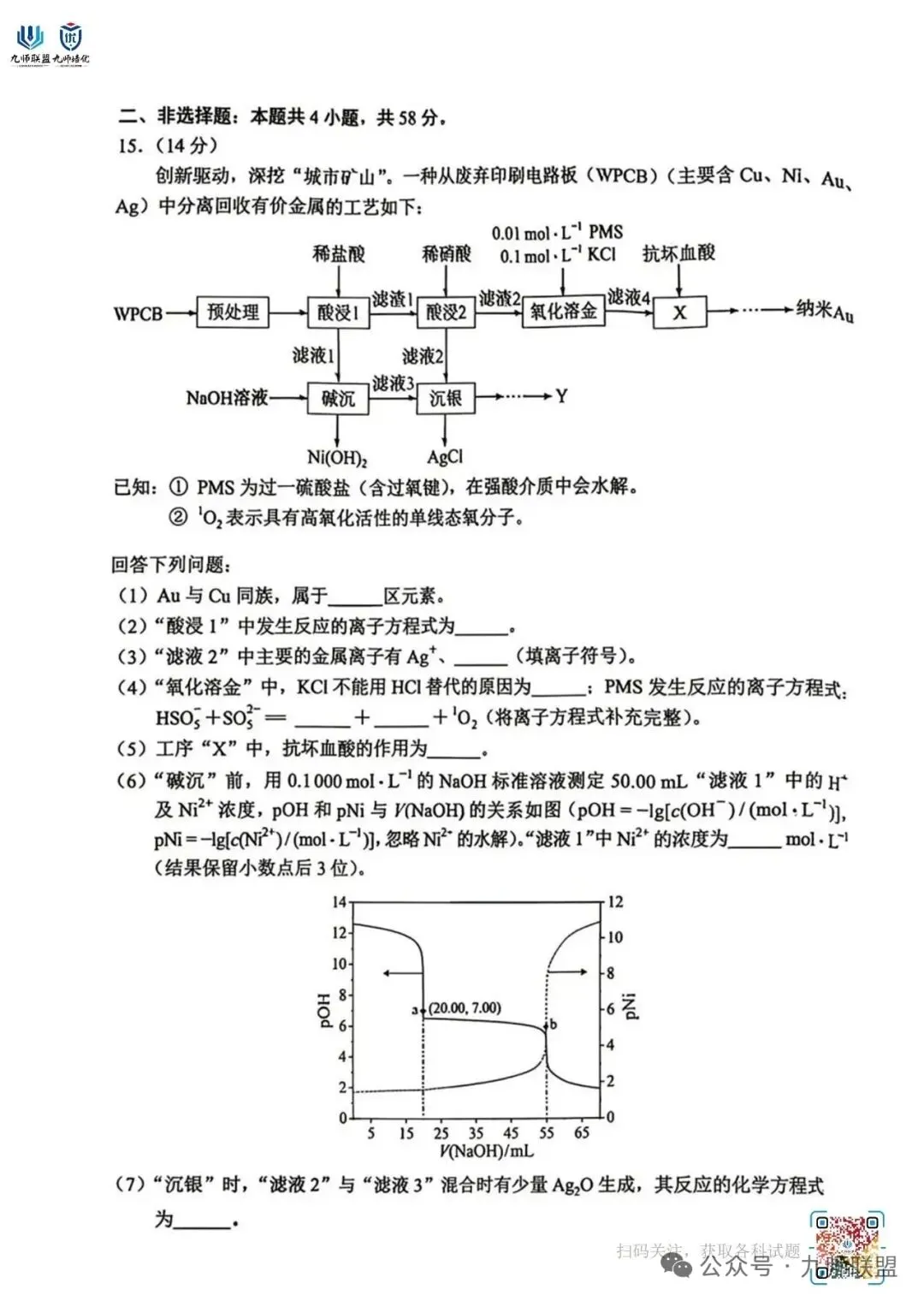 云南省2026年高考化学试卷-第5张图片-四季读书网